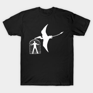 Dinosauro pterodattilo and men in cage T-Shirt